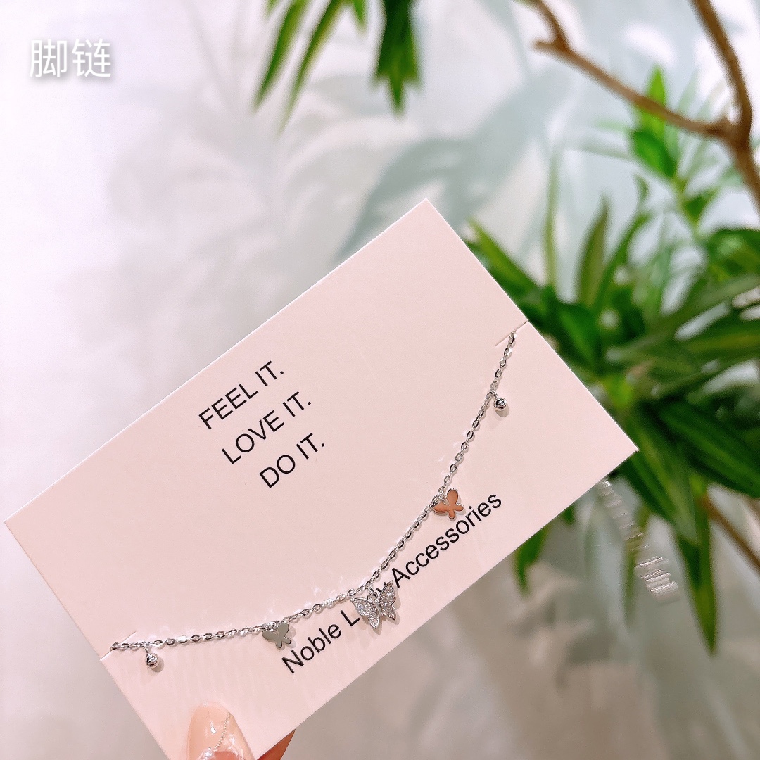 Low Allergy Silver Anklet Precision Graduation Silver