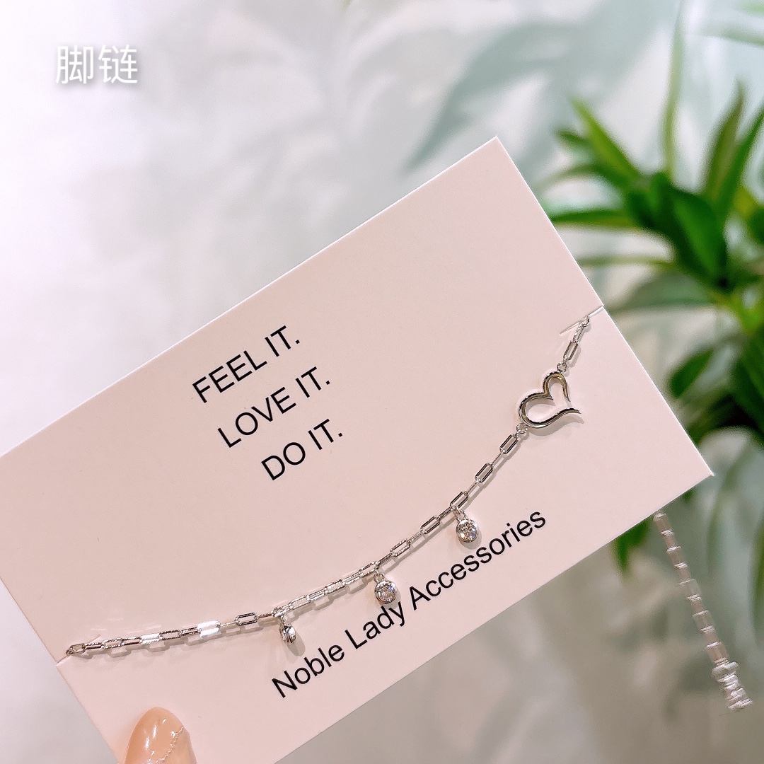 High Polish Silver Anklet Playful Teacher's Day Silver