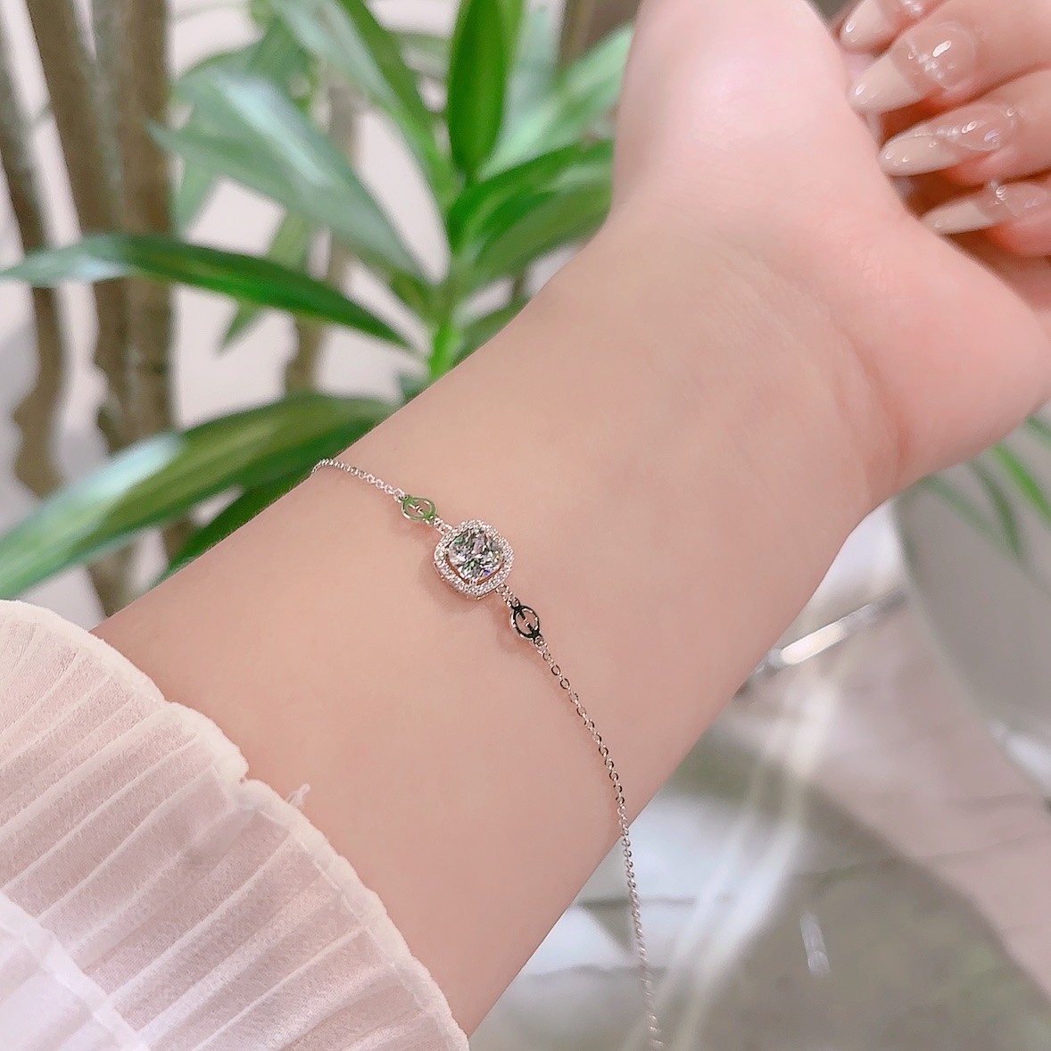 ファッションニッケル無添加銀ブレスレットシルバー ウェディング