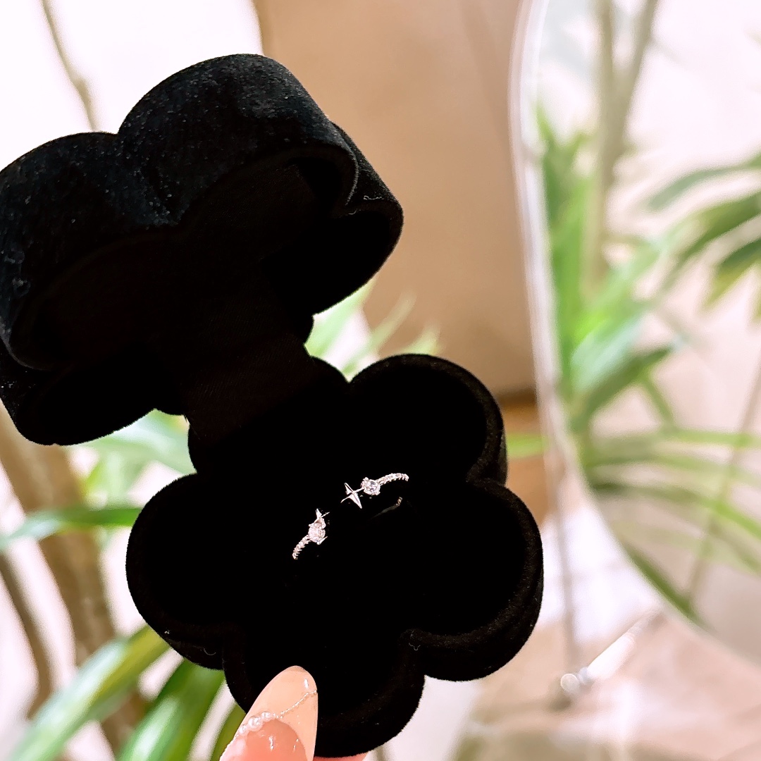 Solid Silver Ring Korean Style Engagement Silver