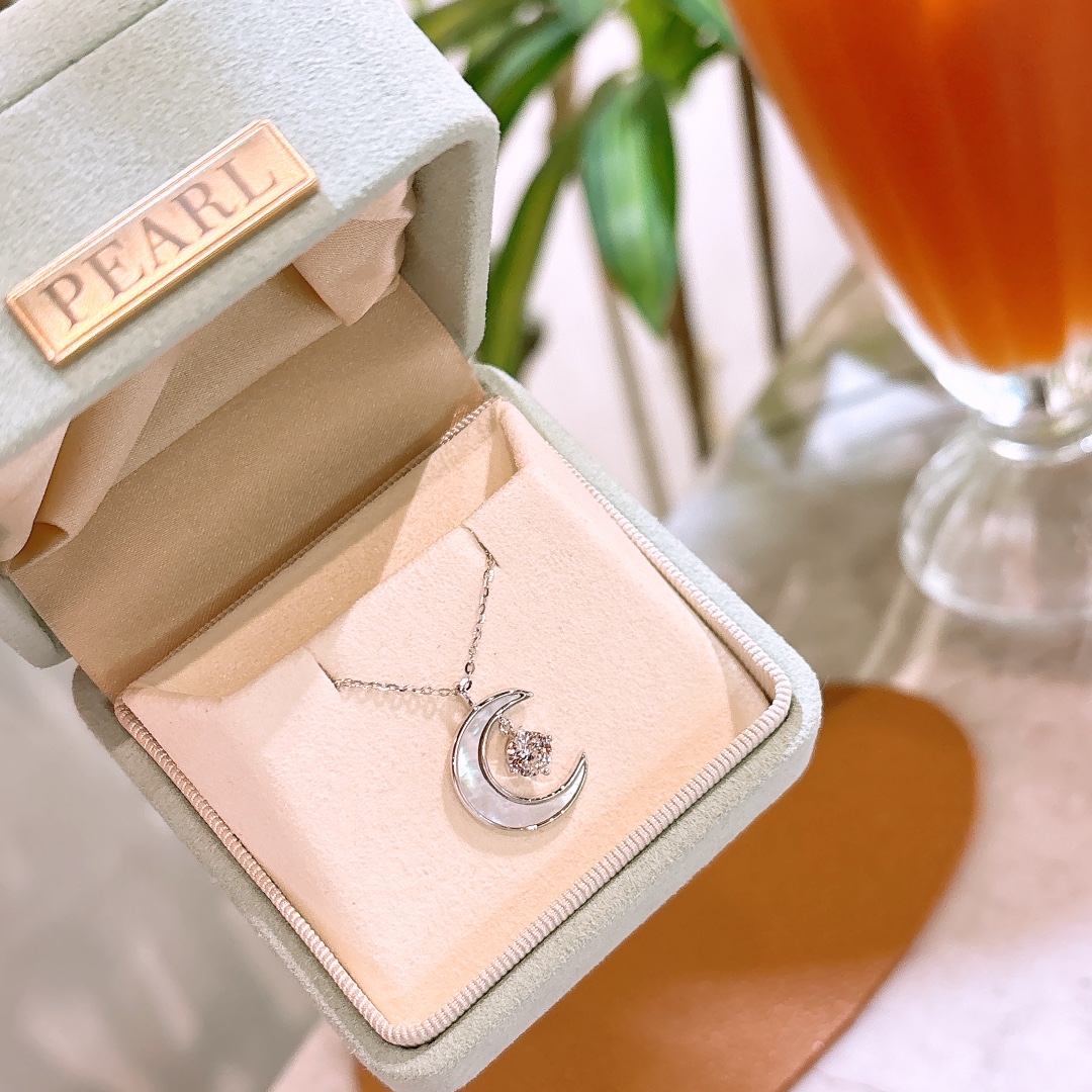 High Polish Silver Moissanite Necklace Fresh Wedding Favor Silver