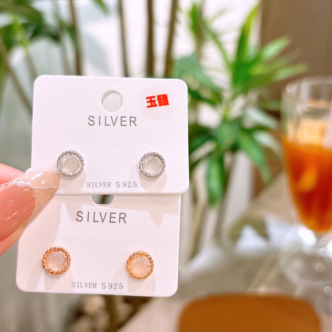 Nickel Free Silver Earrings Sweet Engagement Gold