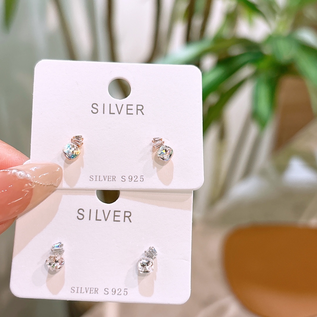 925 Silver Earrings Pure Date Night Gold