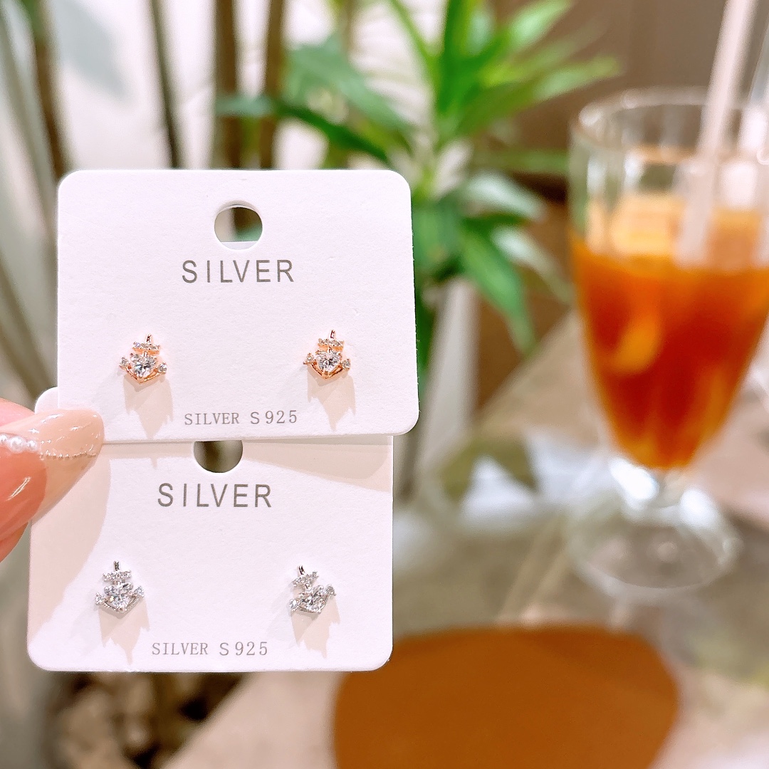 Hypoallergenic Silver Earrings Pure Housewarming Gold