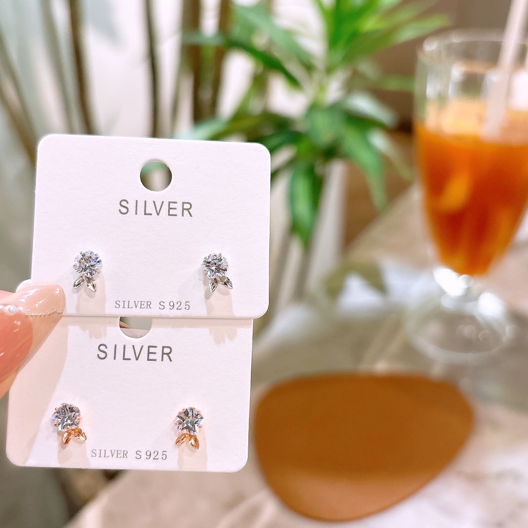 High Polish Silver Earrings Forest Workplace Silver