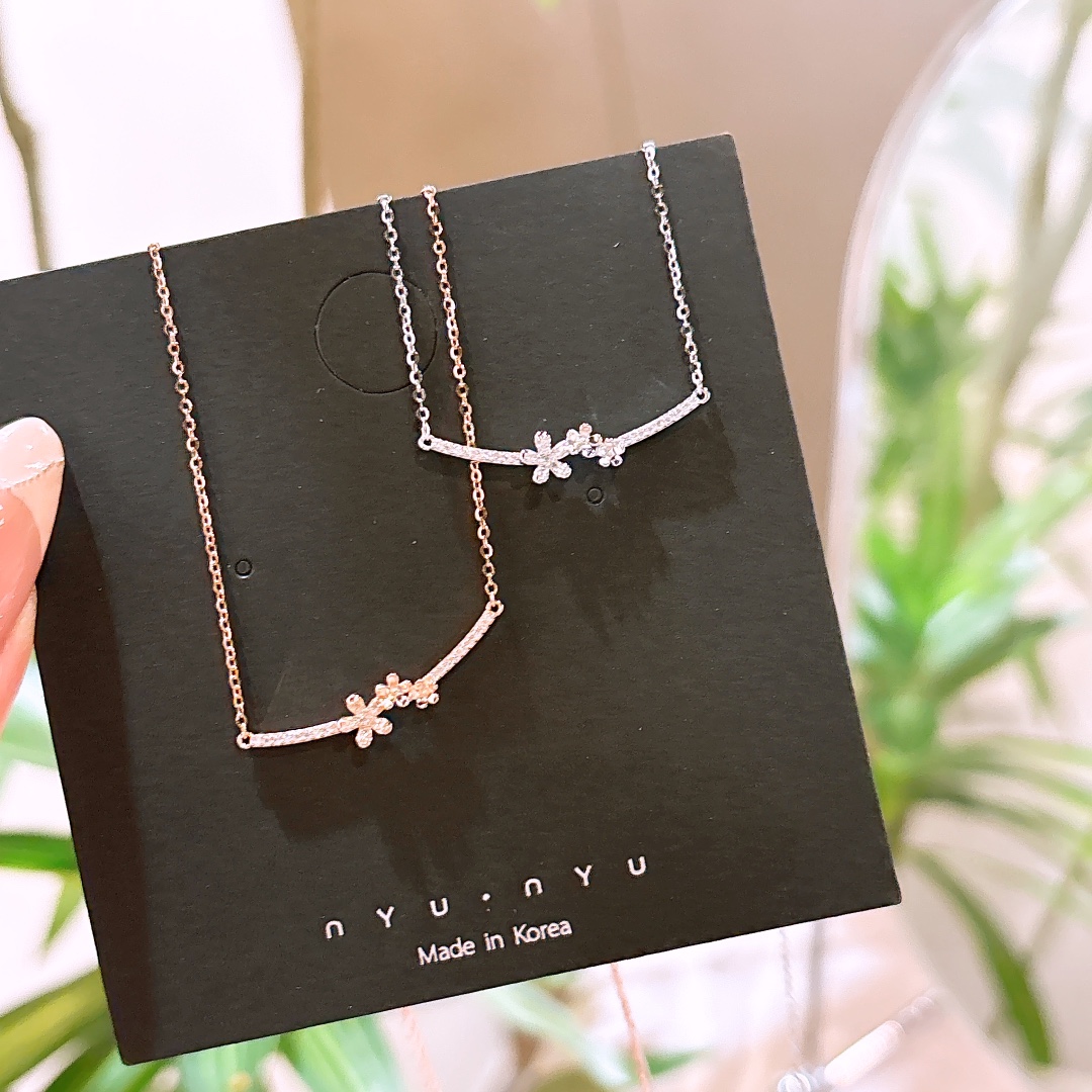 ミニマリスト925シルバーネックレスゴールド 春節