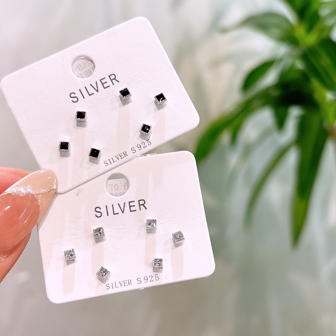 High Polish Silver Earrings Playful Mother's Birthday Silver