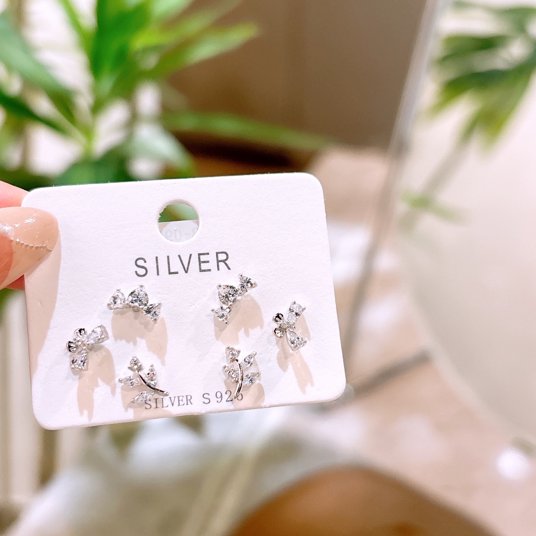 Solid Silver Earrings Fresh New Year Silver