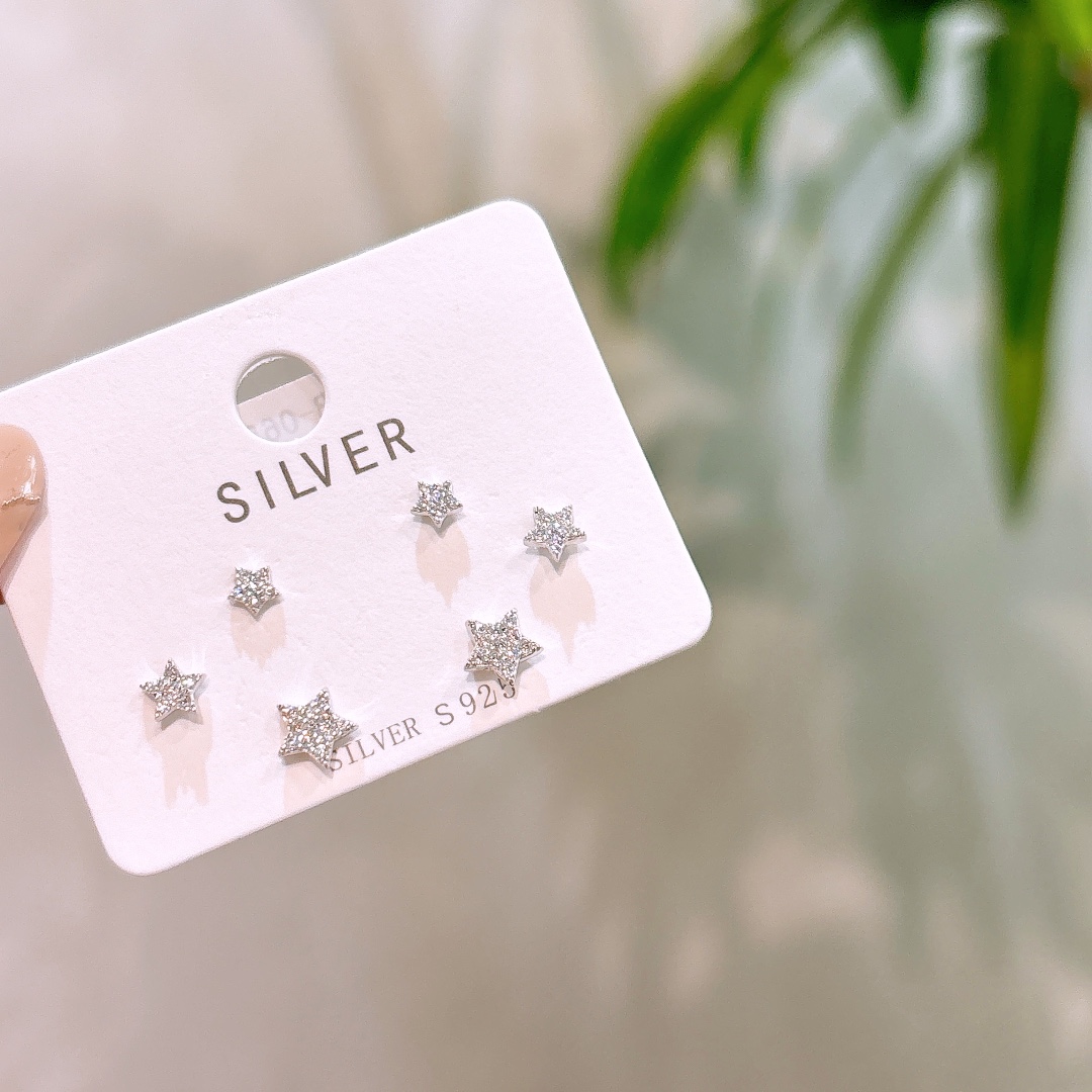 Low Allergy Silver Earrings Fashion Party Silver