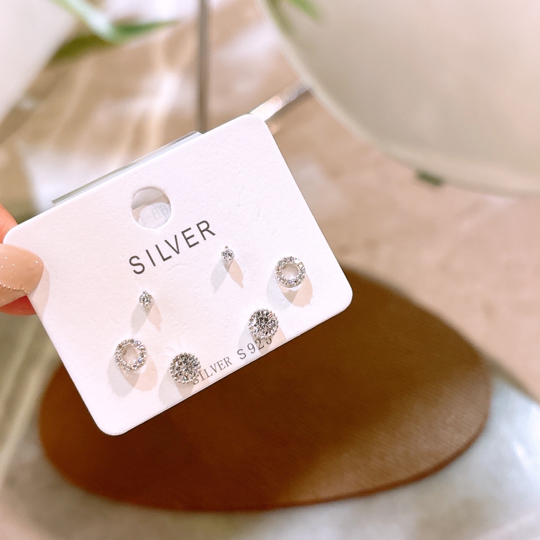 High Polish Silver Earrings French Valentine's Day Silver