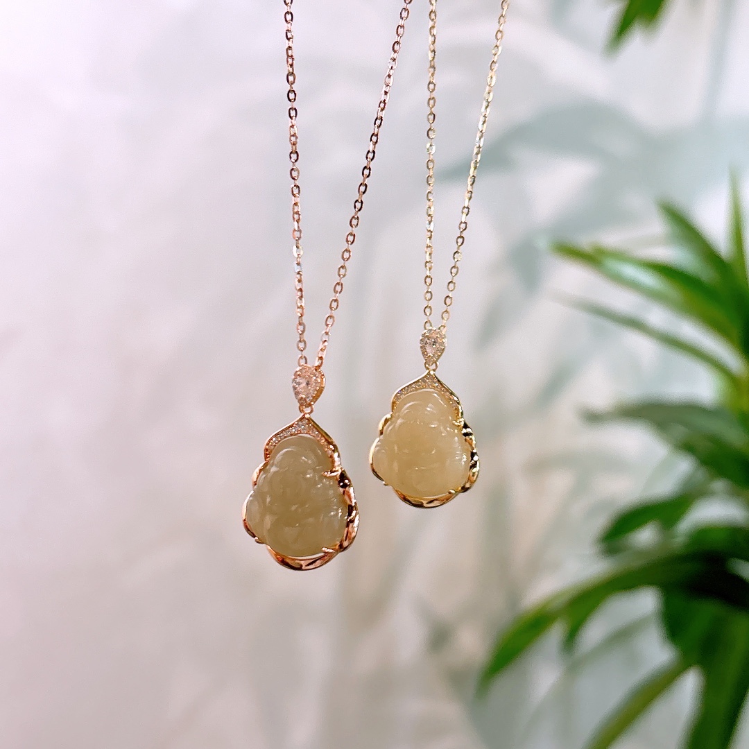 Hypoallergenic Silver Hetian Jade Necklace Gentle Date Night Silver