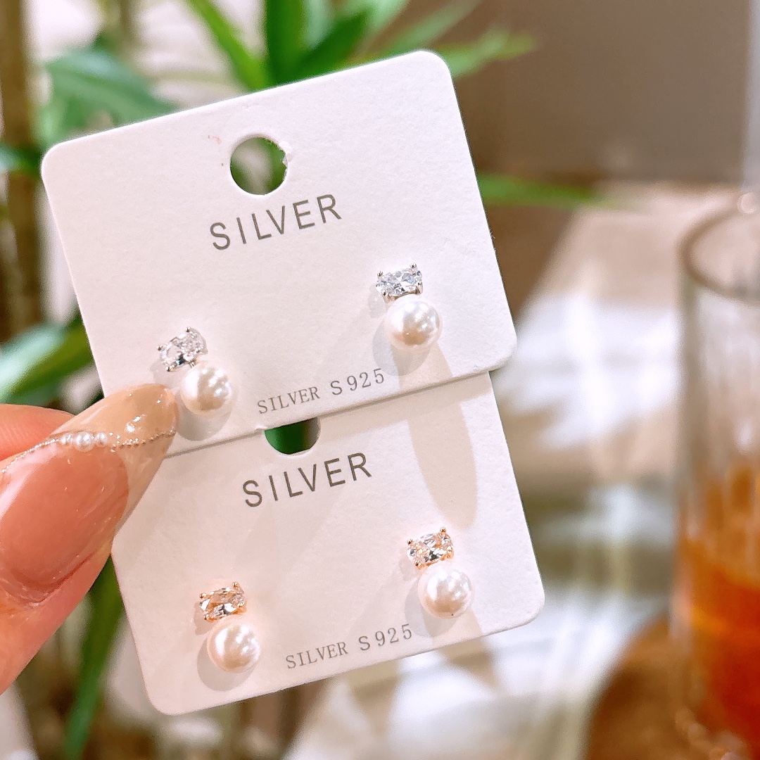 Solid Silver Earrings Lively Teacher's Day Gold