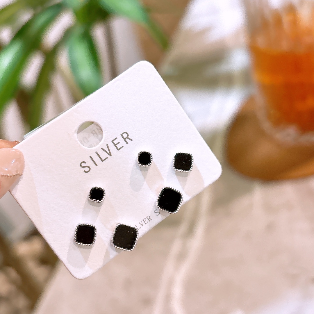 Fine Silver Earrings Pure Graduation Gold