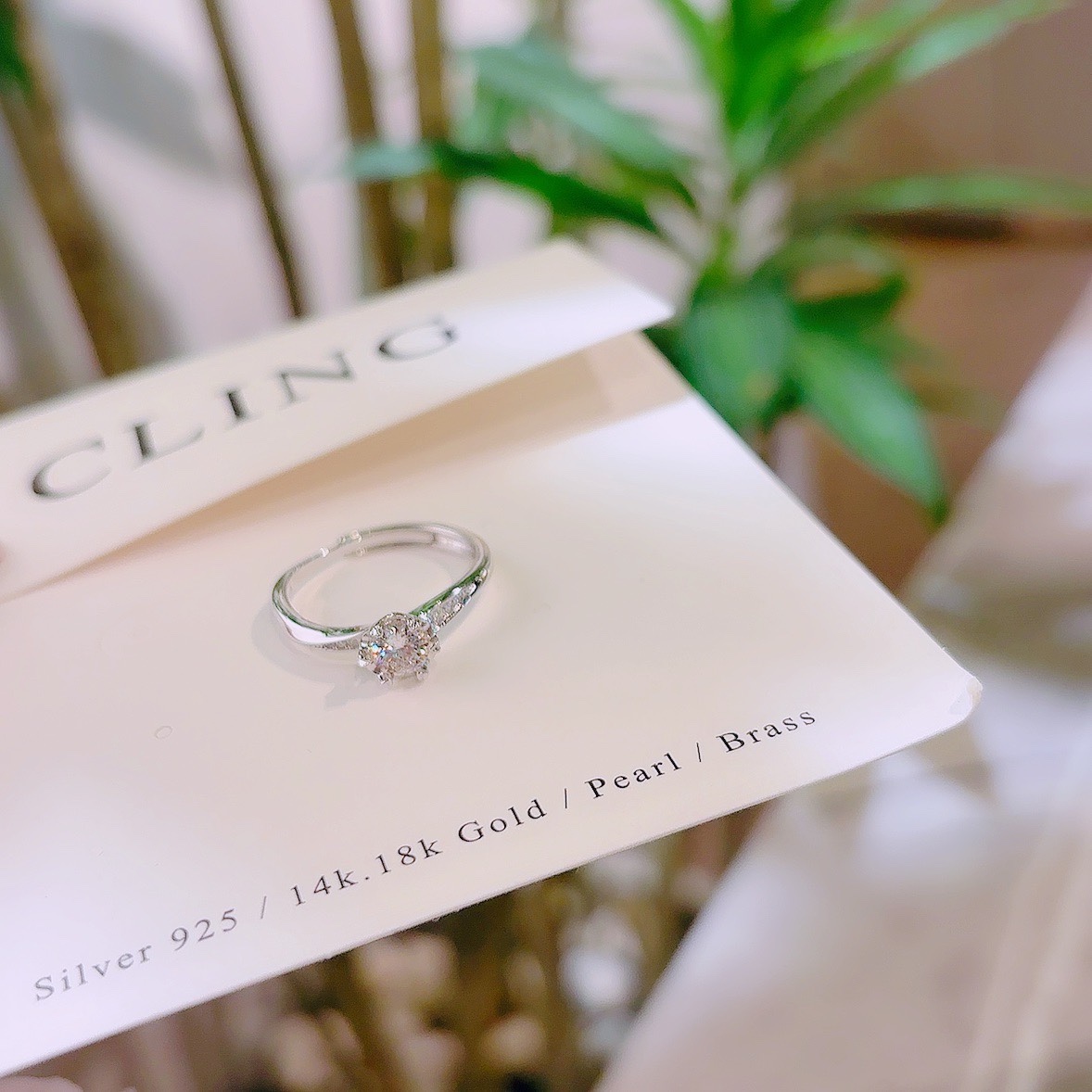 Nickel Free Silver Moissanite Ring Sweet Birthday Silver