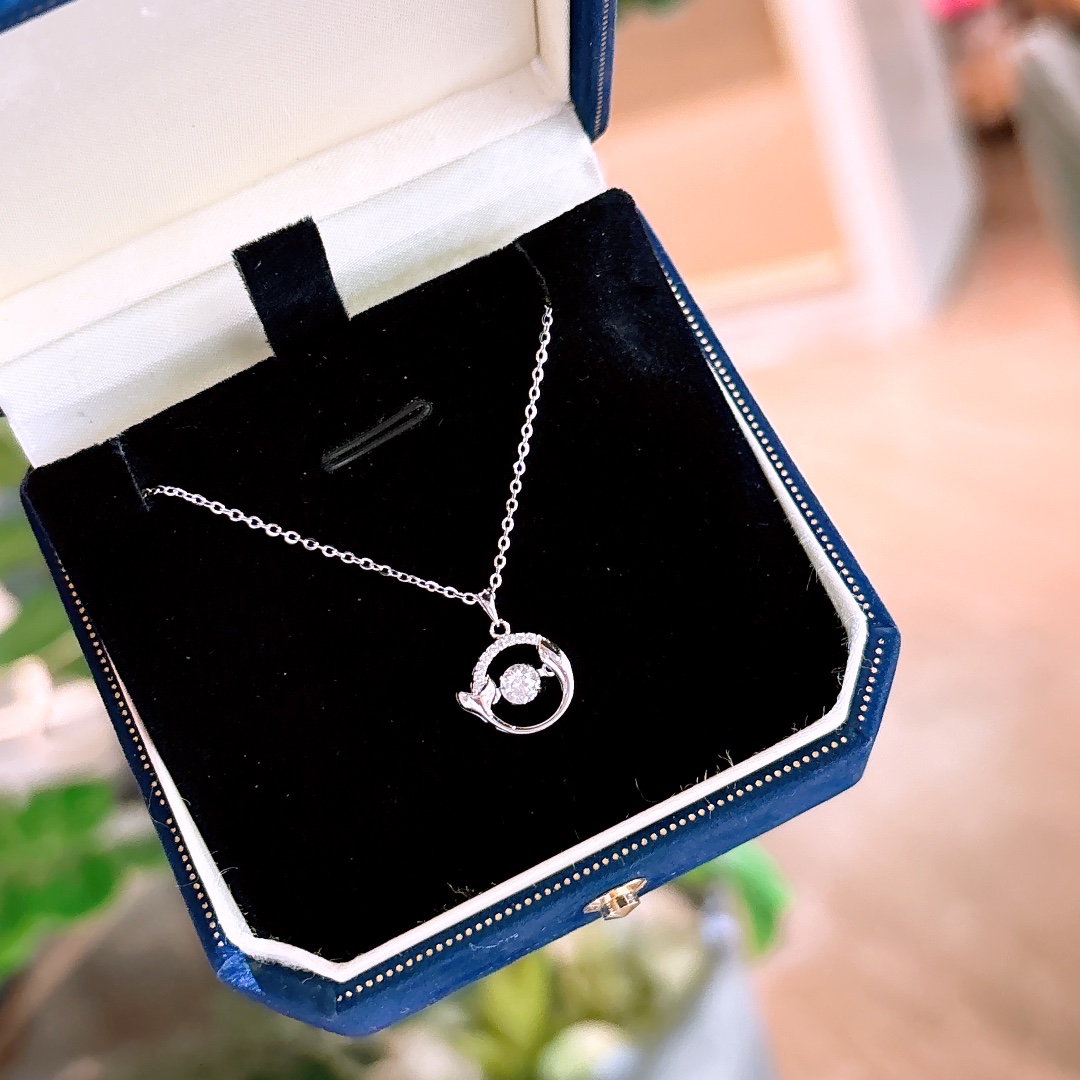 Feinsilber Moissanit Kette Verspielt Lehrertag Gold