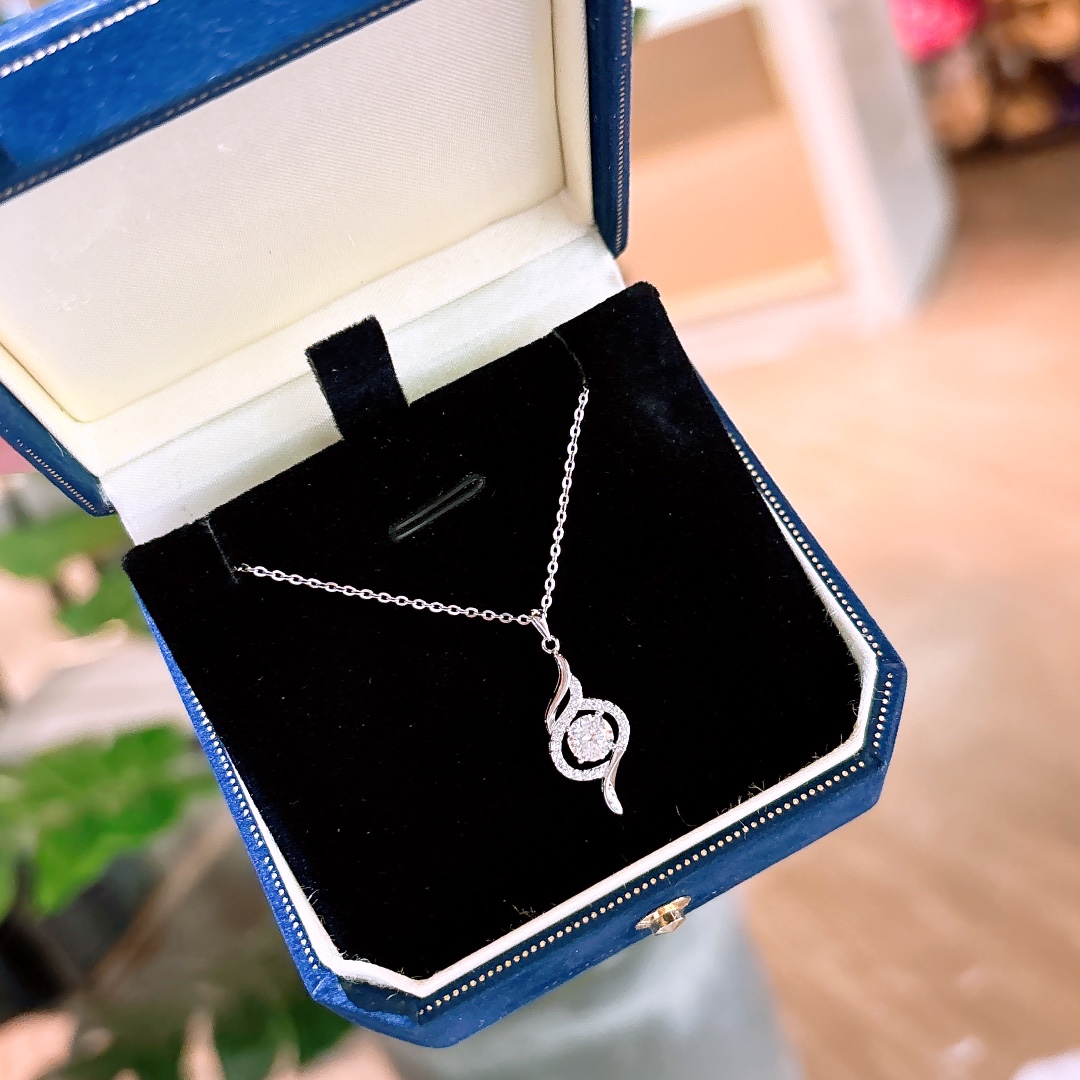 High Polish Silver Moissanite Necklace Lively Bestie Gift Gold