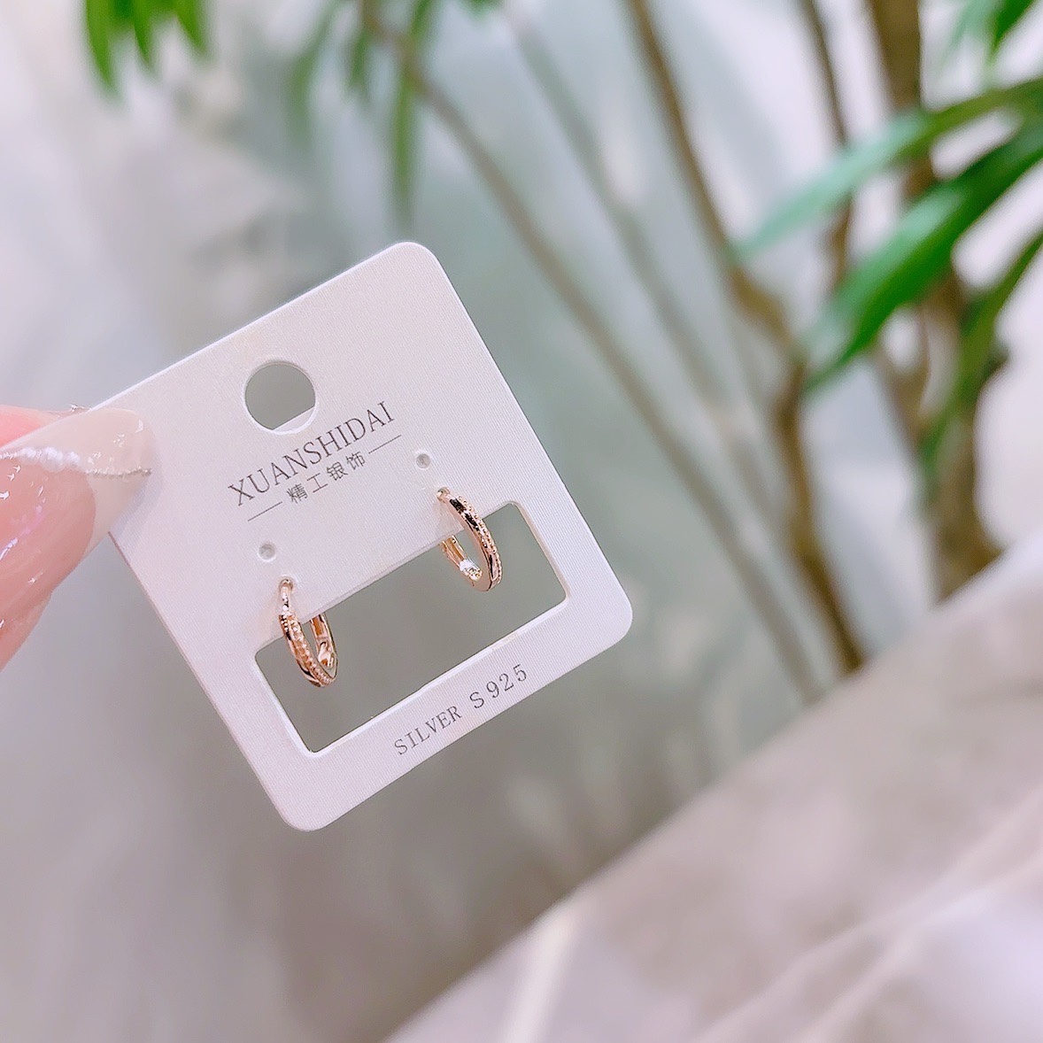 925 Silver Ear Cuffs Light Luxury Anniversary Silver