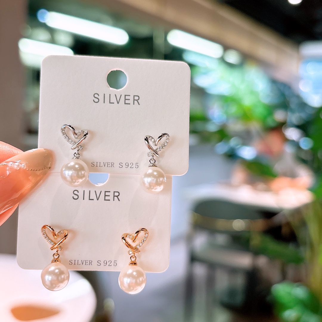 Feinsilber Ohrringe Elegant Geschenk für beste Freundin Gold