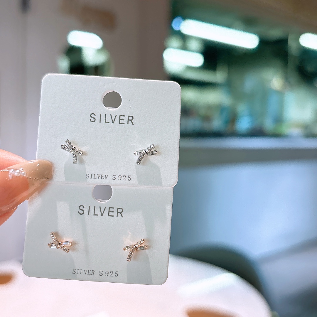 S925 Sterlingsilber Ohrringe Süß & cool Abschluss Gold