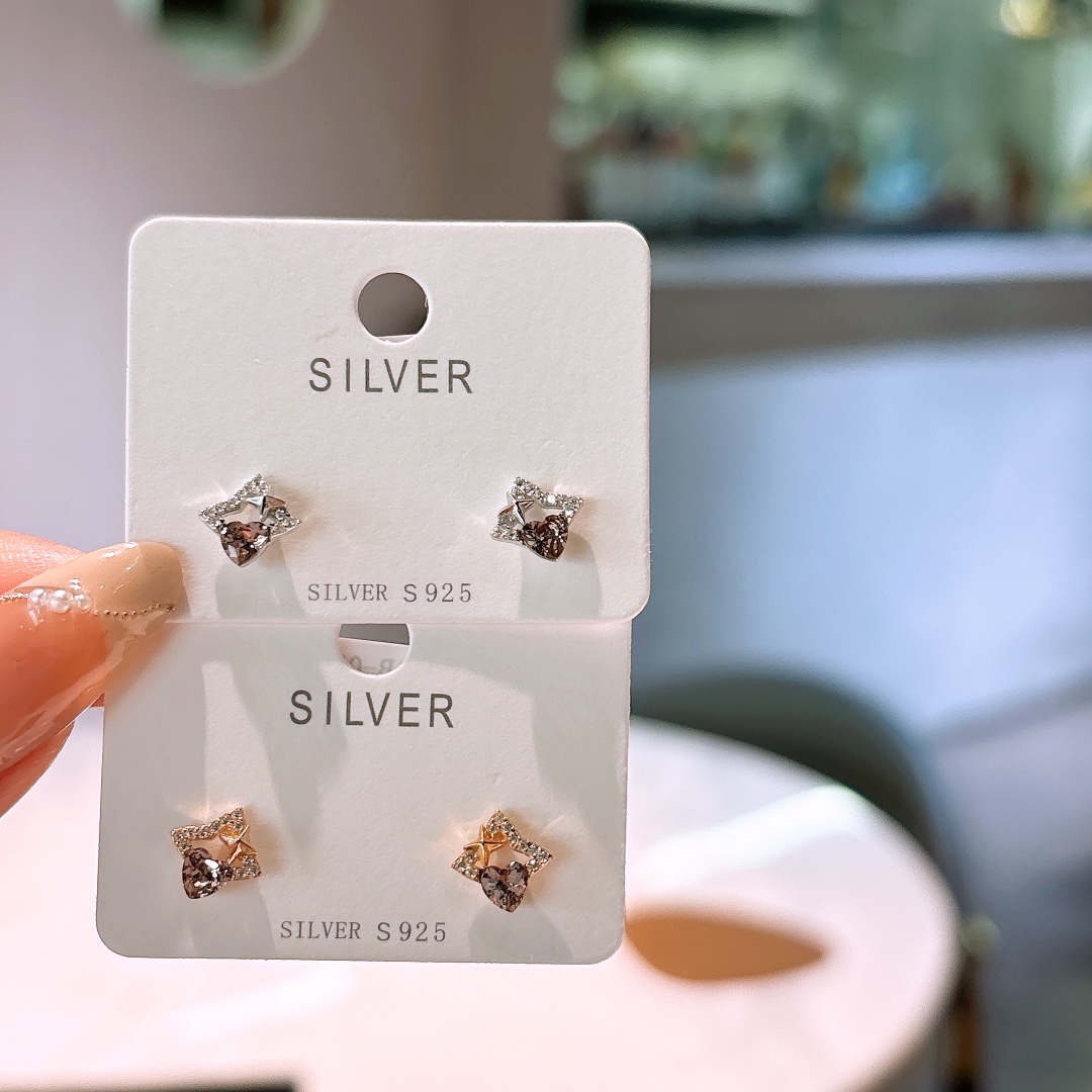 925 Silver Earrings Soft Anniversary Silver