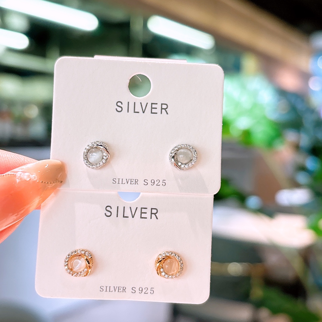 ロマンチックファインシルバーイヤリングゴールド プロポーズ