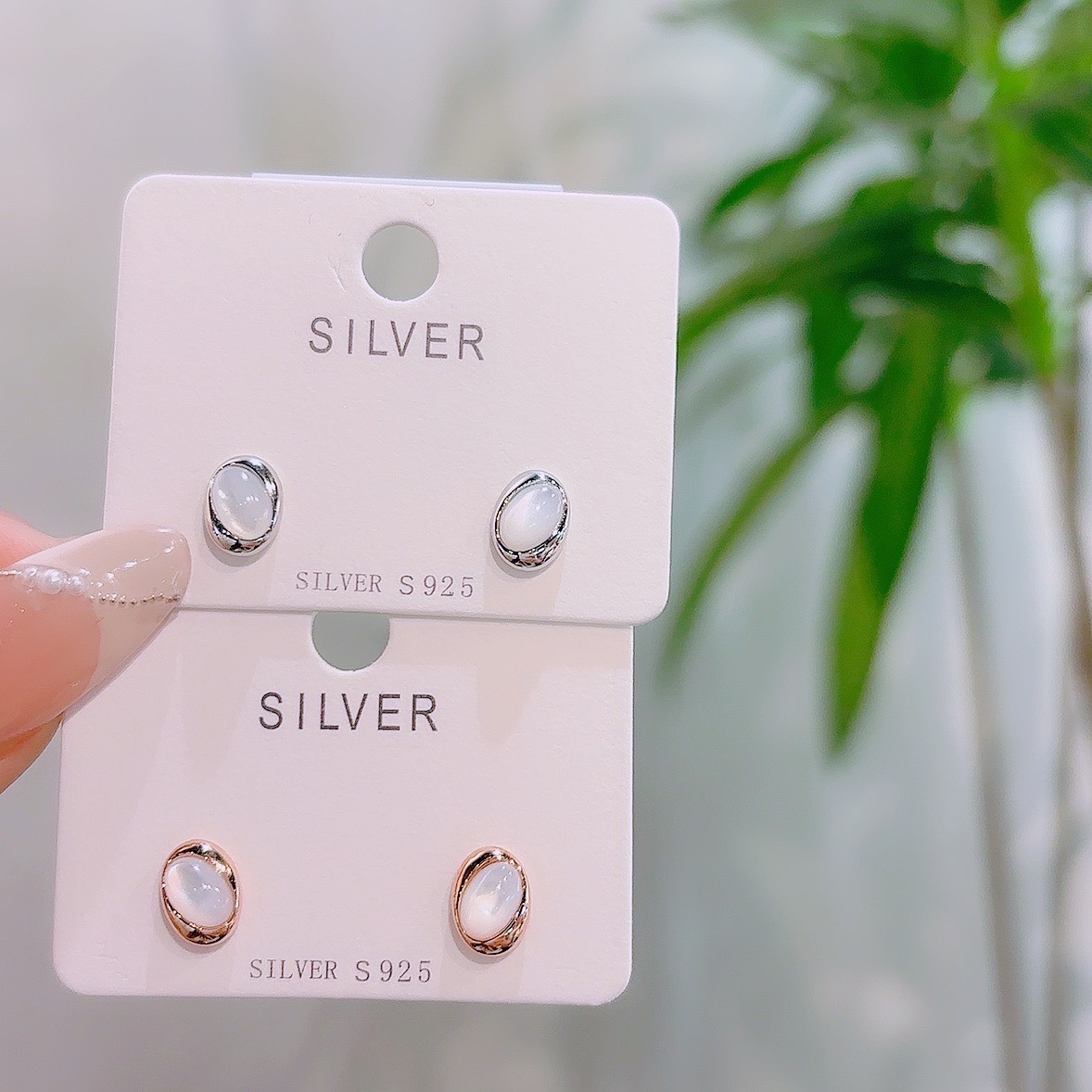 Low Allergy Silver Earrings Light Luxury Annual Party Gold