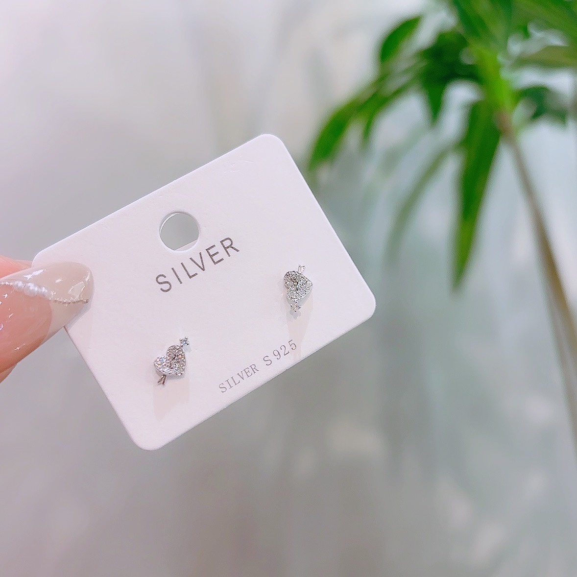 925 Silver Earrings Chic Mother's Day Silver