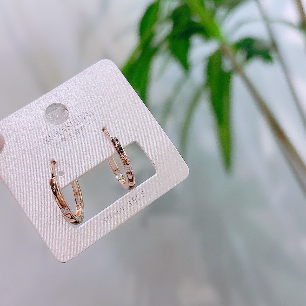 High Polish Silver Ear Cuffs Korean Style Father's Day Silver