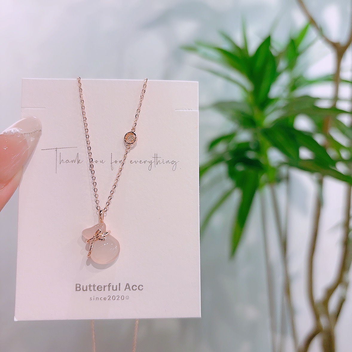 Solid Silver Necklace Sweet & Cool Housewarming Gold