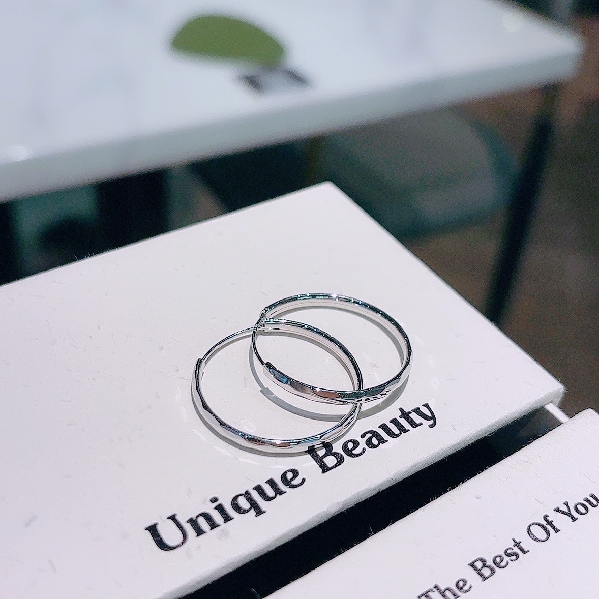 Fine Silver Hoop Earrings French Teacher's Day Silver