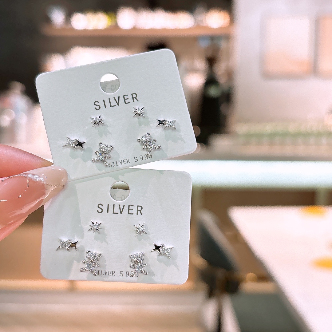 S925 Sterlingsilber Ohrringe Rein Muttertag Gold