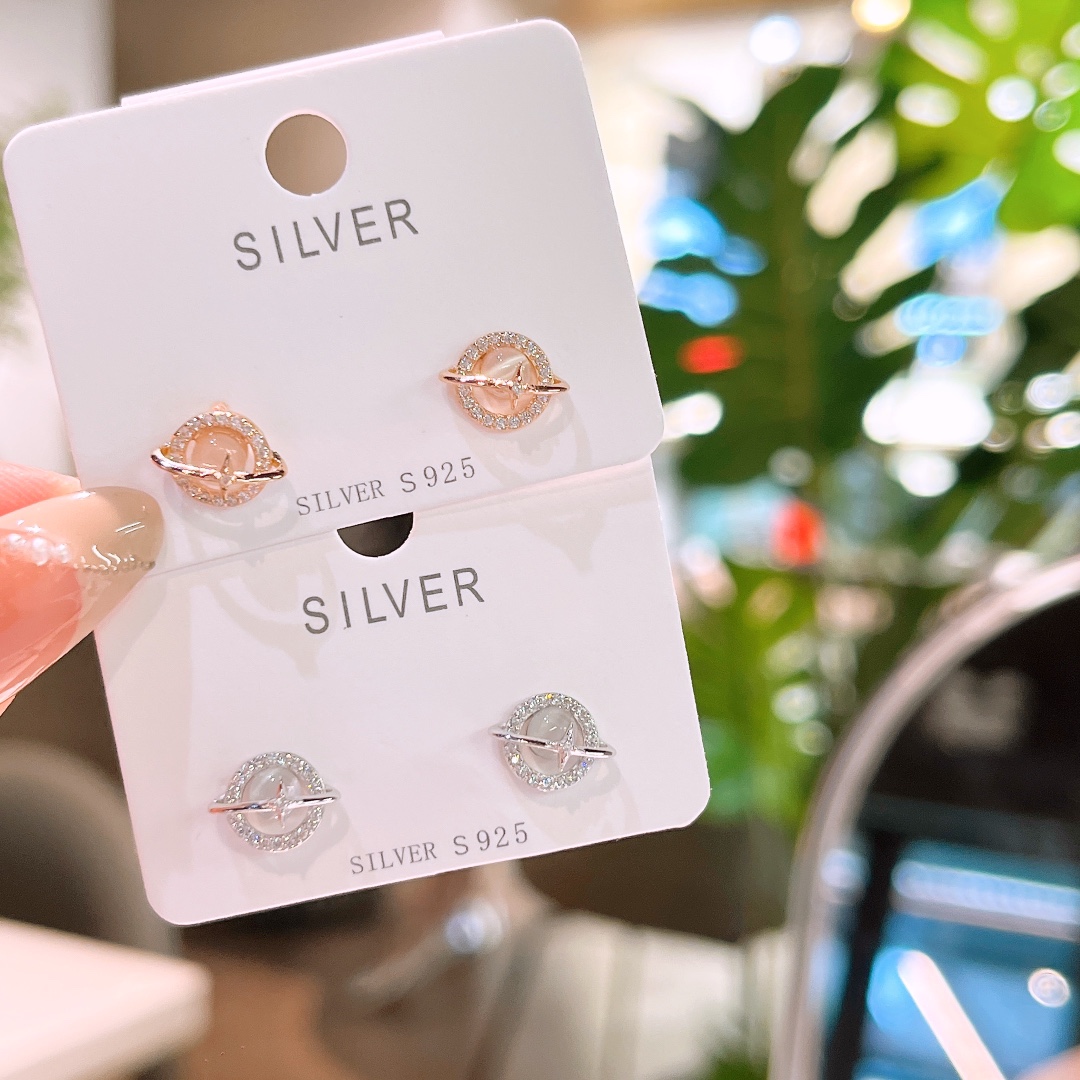 S925 Sterling Silver Earrings Precision Self-love Silver