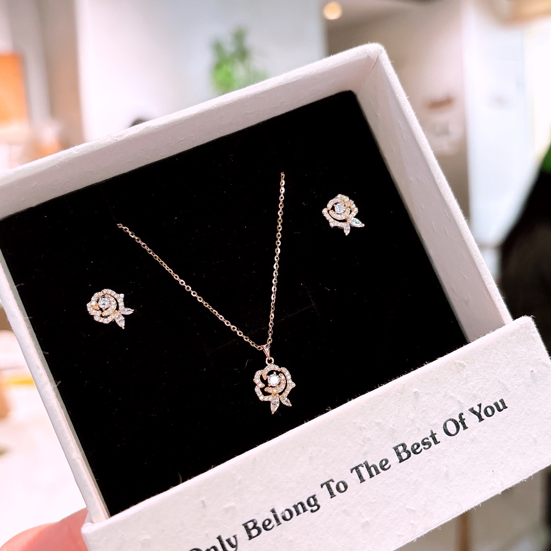 High Polish Silver Earrings & Necklace Set Fresh Gift for Her Silver