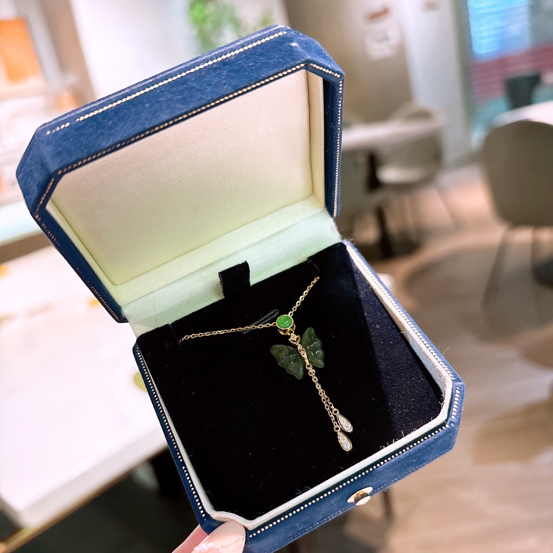 Solid Silver Jasper Necklace Ins Style Birthday Gold