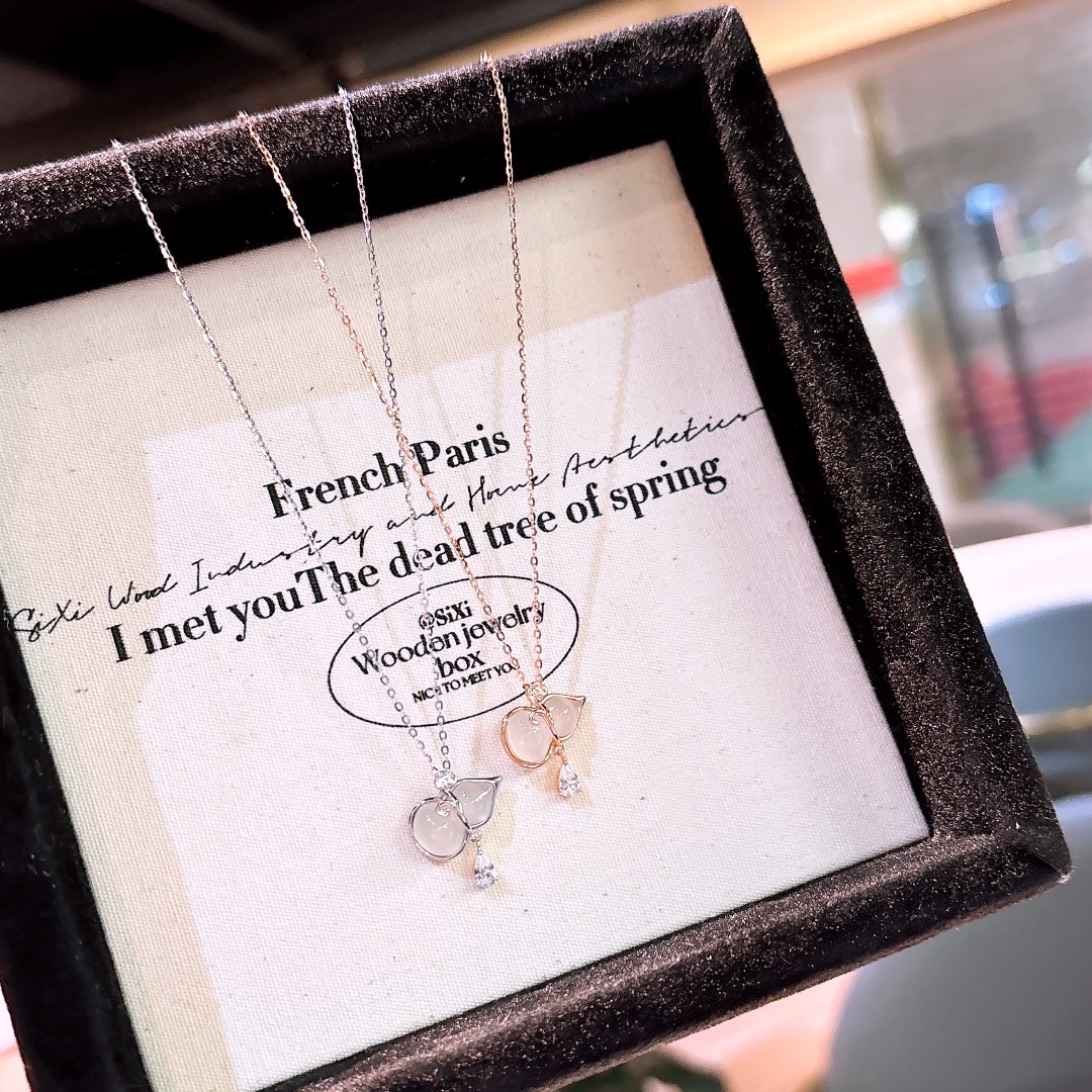 S925 Sterling Silver Necklace Light Luxury Date Night Gold