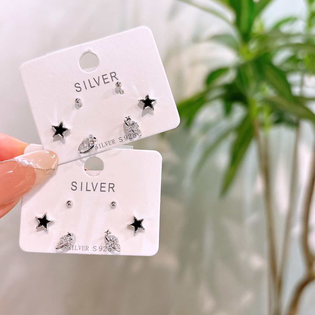 925 Silver Earrings Ultra Minimal Housewarming Silver