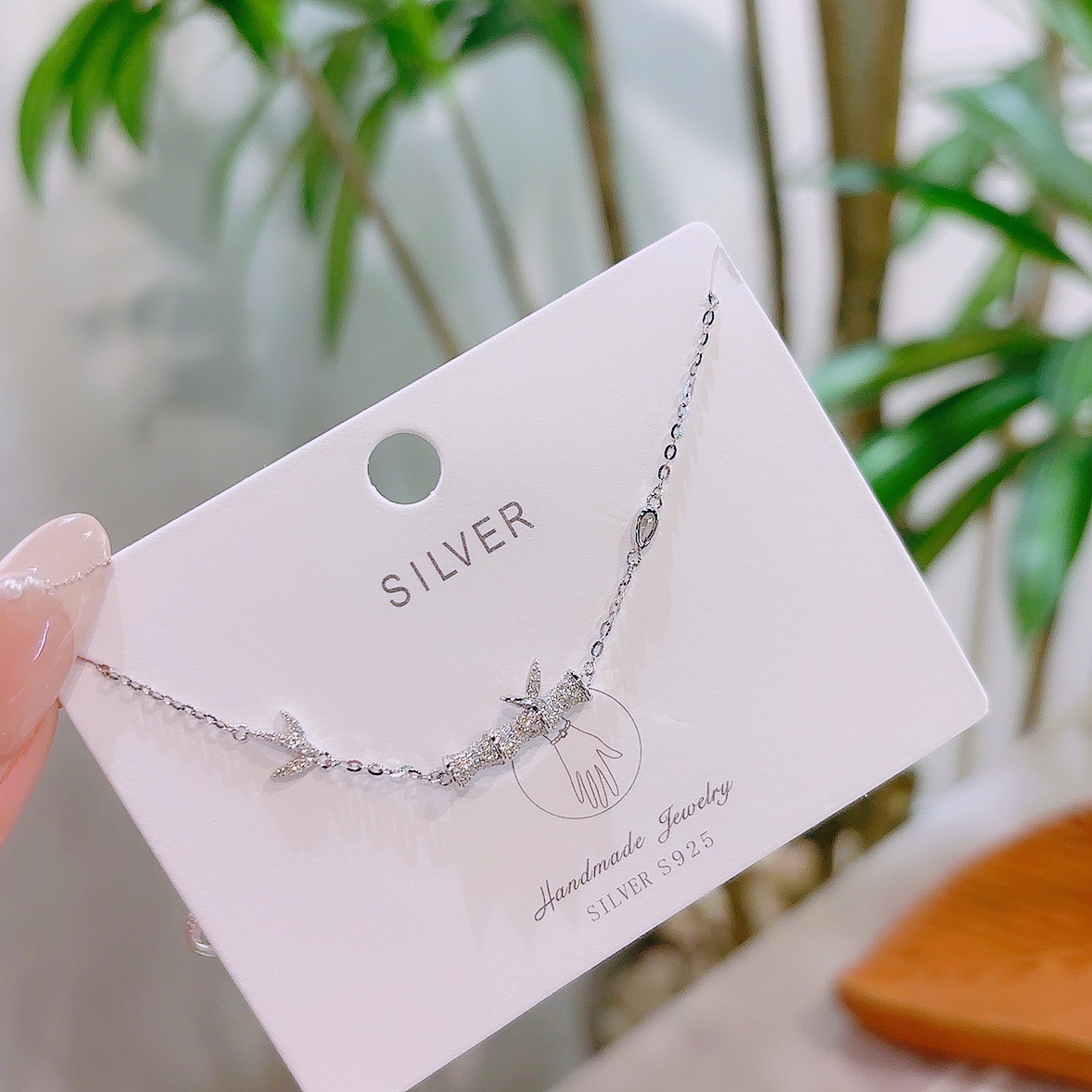 さわやか系S925スターリングシルバーブレスレットシルバー 年次パーティー