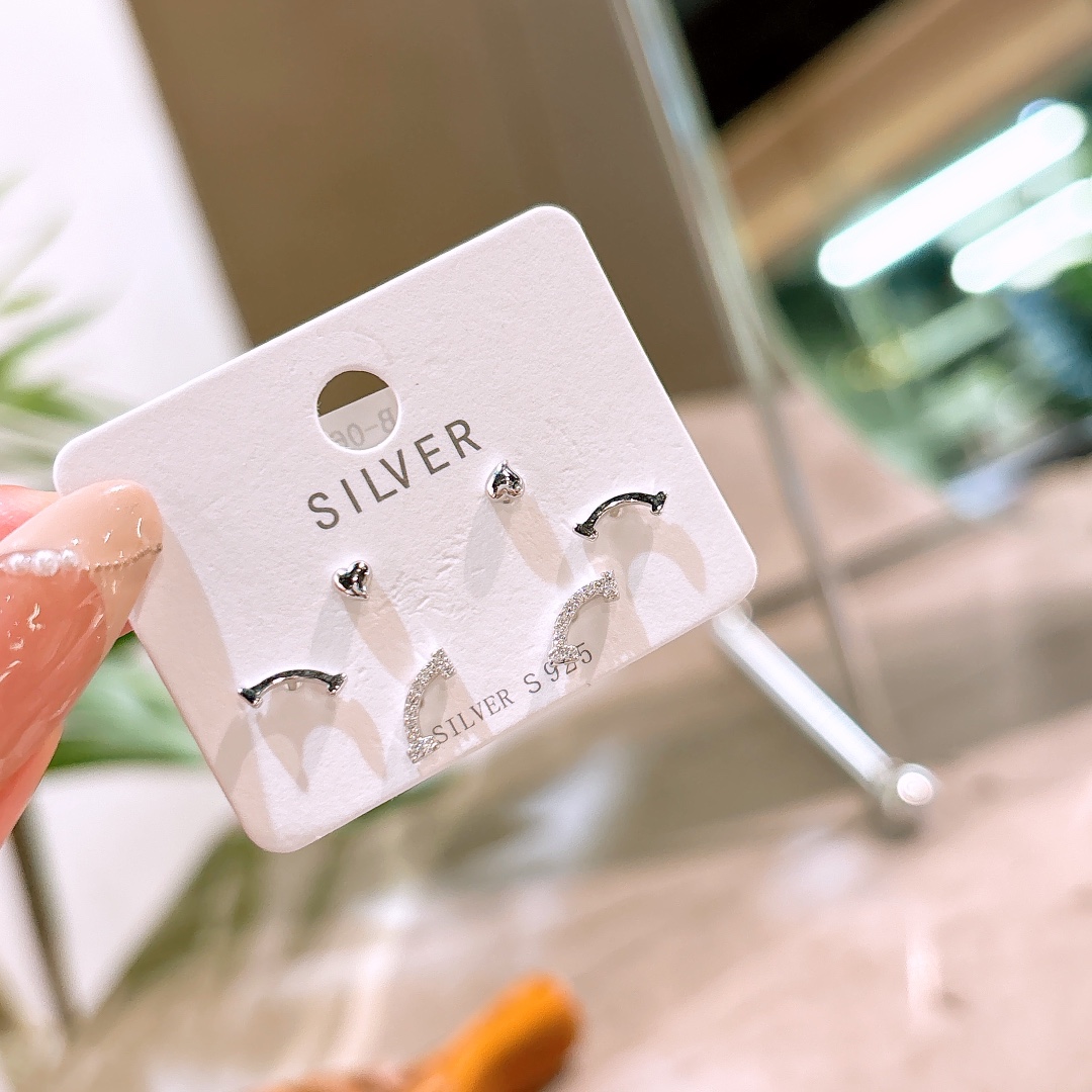 Low Allergy Silver Earrings Vintage Annual Party Gold