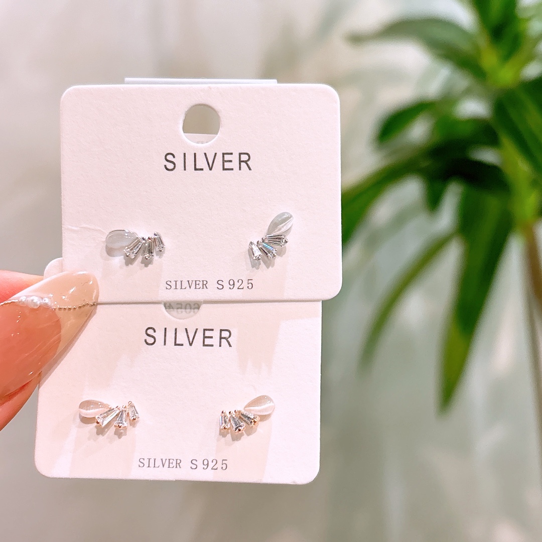 Hypoallergenic Silver Earrings Girly Valentine's Day Silver