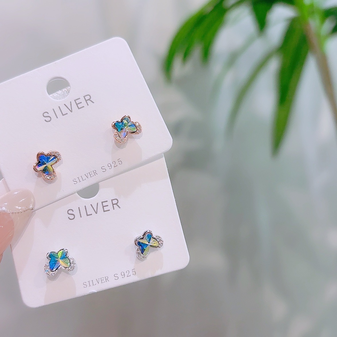 S925 Sterling Silver Earrings Unique Christmas Silver