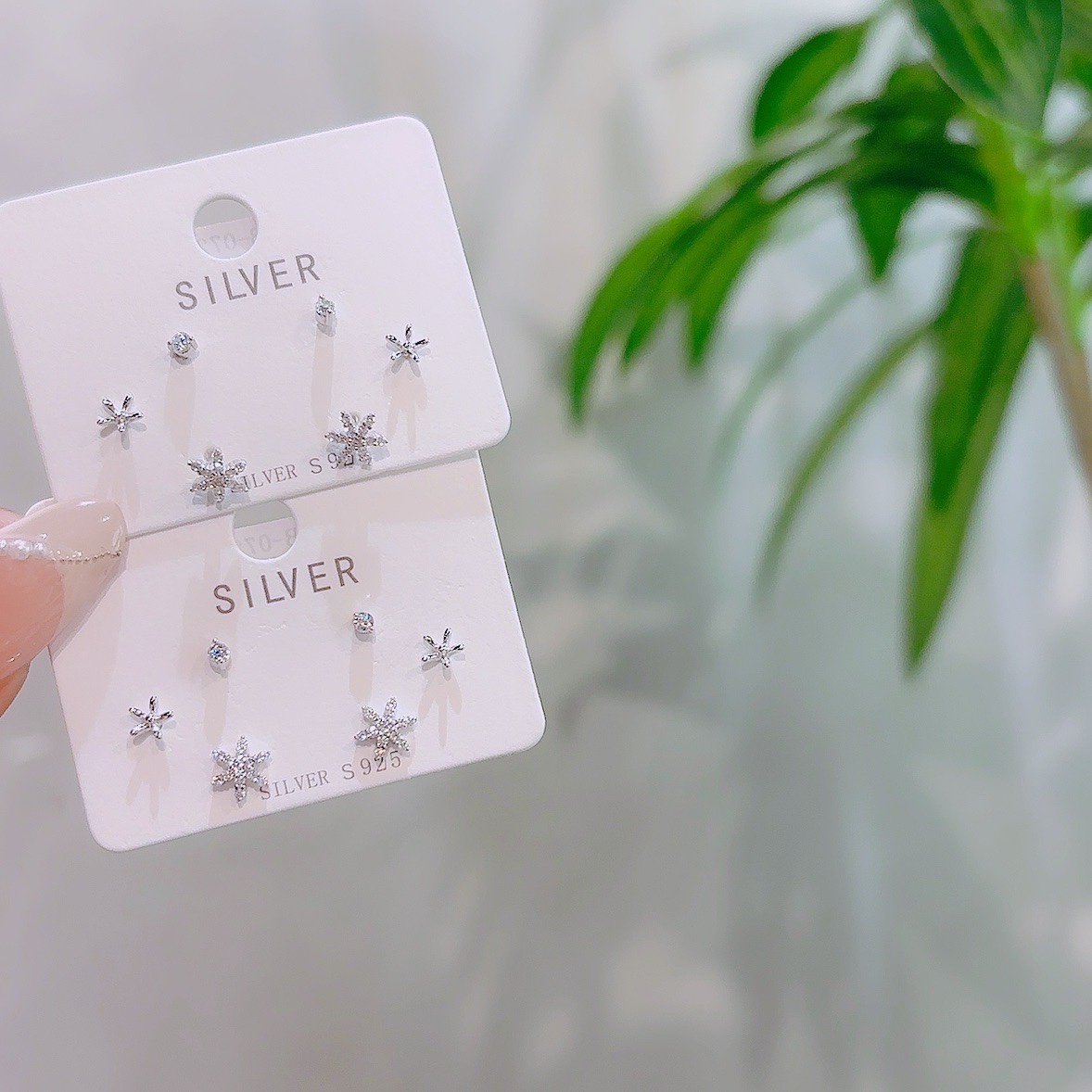 925 Silver Earrings Light Luxury Self-love Gold