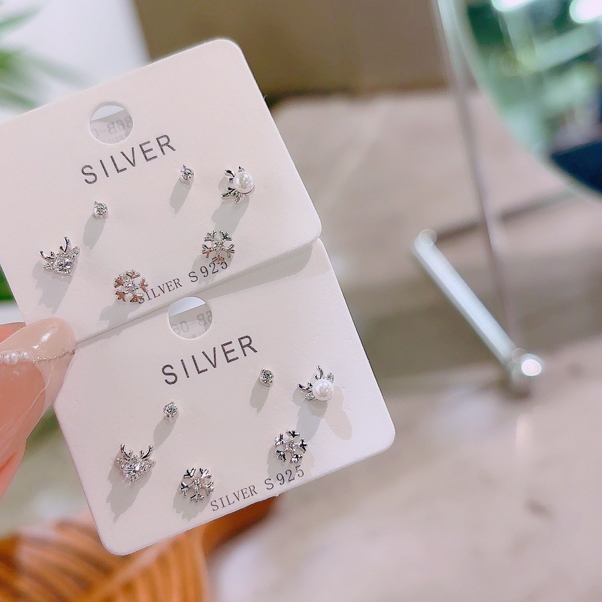 925 Silver Earrings Pure Everyday Wear Gold