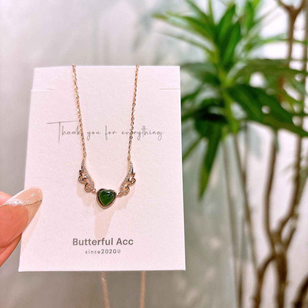 High Polish Silver Jasper Necklace Ins Style Graduation Gold