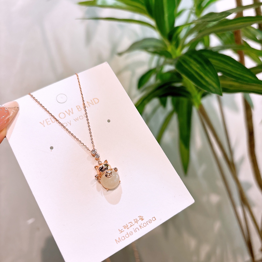 925 Silver Hetian Jade Necklace Light Luxury Mother's Birthday Silver