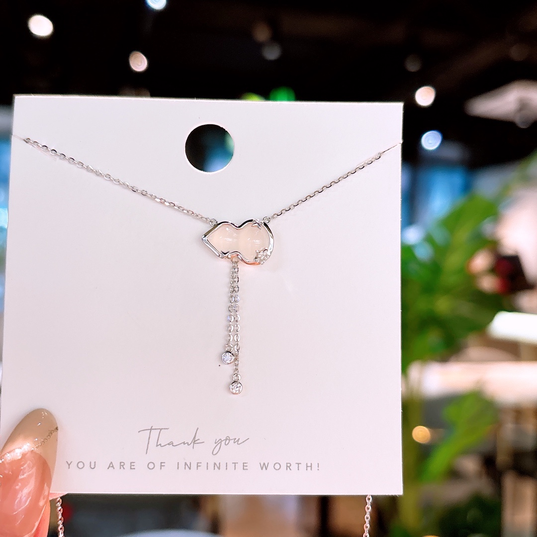 High Polish Silver Necklace Minimalist Mother's Day Silver