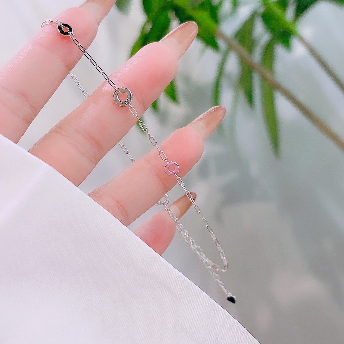 925 Silver Anklet Lively Workplace Gold