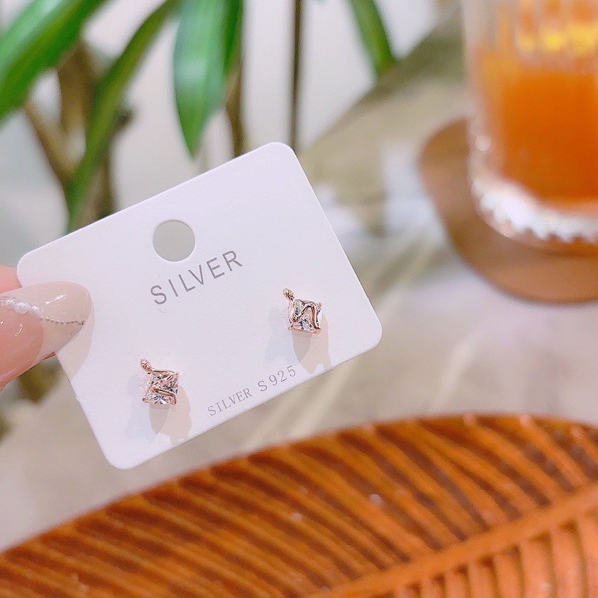 Fine Silver Earrings Ultra Minimal Graduation Gold