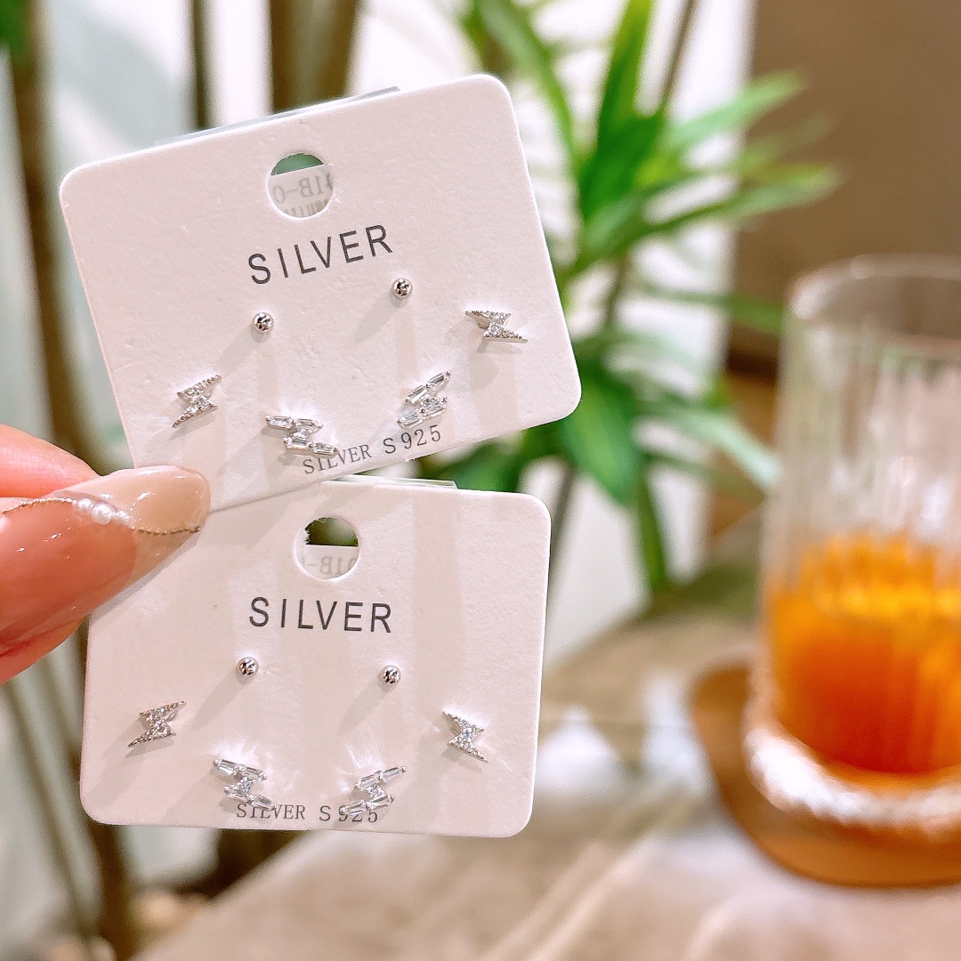 925 Silver Earrings Forest Annual Party Silver