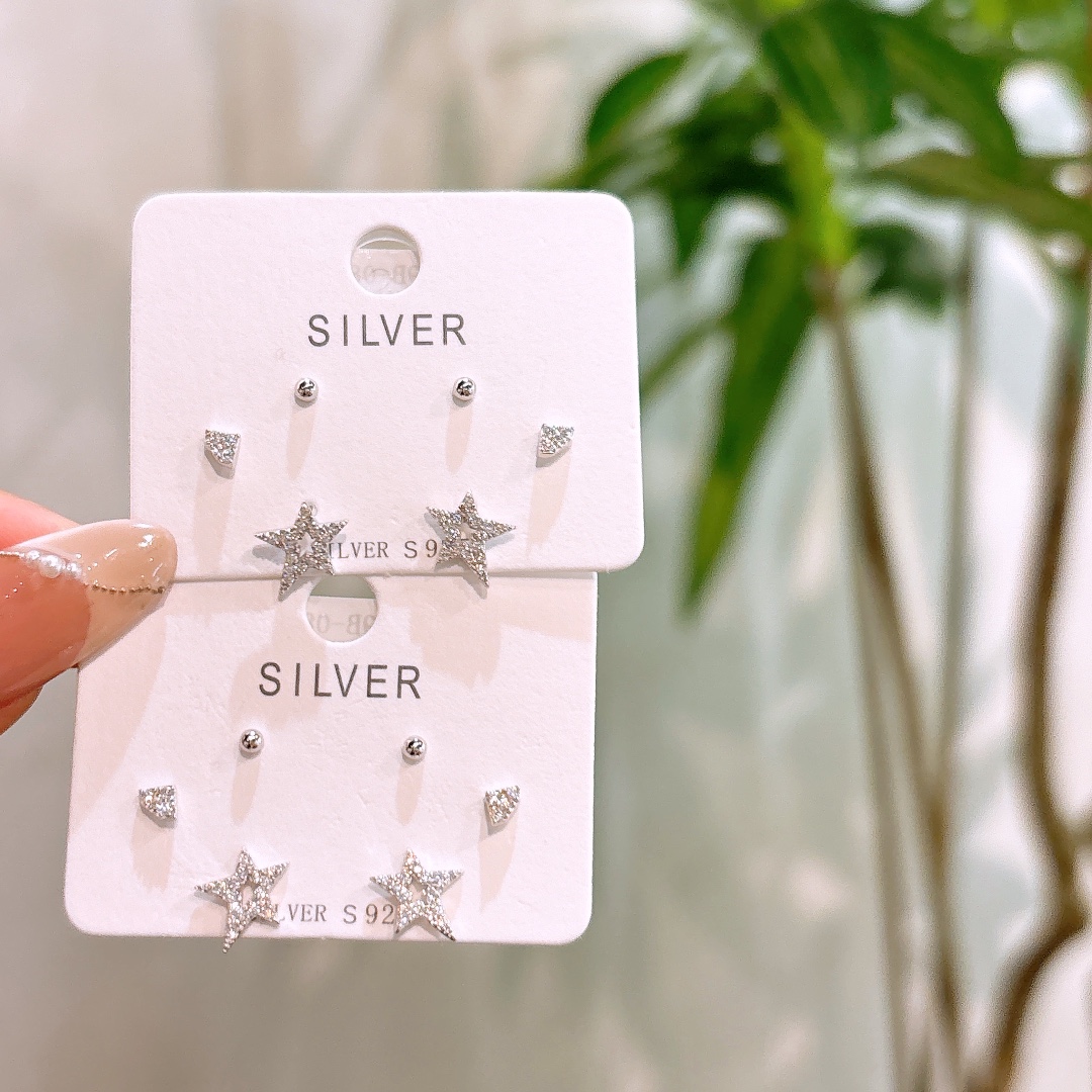 925 Silver Earrings Romantic Wedding Favor Silver