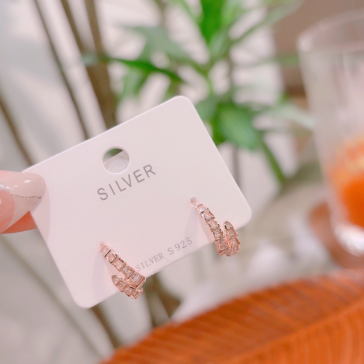 Hypoallergenic Silver Earrings Light Luxury Confession Silver